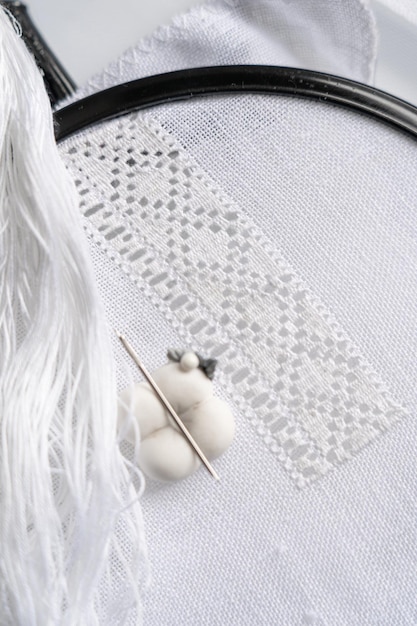 Ręcznie haftowana tkanina